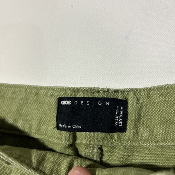 y2k jeans size 38x30 Skater baggy Workware Green - Picture 2 of 8
